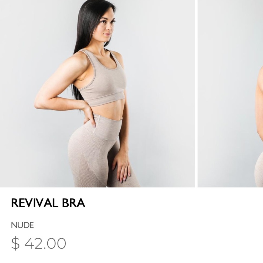 Alphalete Revival Sports Bra in Nude, size xl